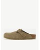 Birkenstock Boston Leather Velvet Faded Khaki