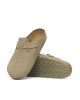 Birkenstock Boston Leather Velvet Faded Khaki