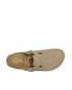 Birkenstock Boston Leather Velvet Faded Khaki