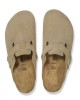 Birkenstock Boston Leather Velvet Faded Khaki