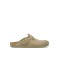 Birkenstock Boston Leather Velvet Faded Khaki