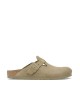 Birkenstock Boston Leather Velvet Faded Khaki