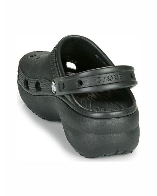 Crocs Classic Platform Clog Ανατομικά Σαμπό Μαύρα