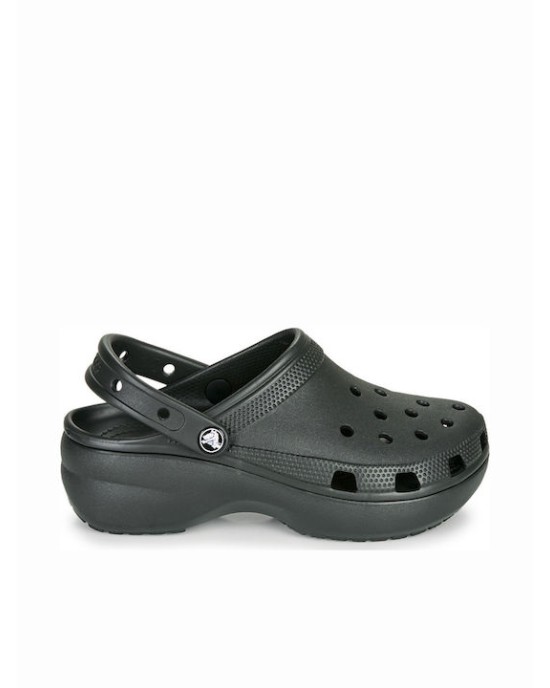 Crocs Classic Platform Clog Ανατομικά Σαμπό Μαύρα