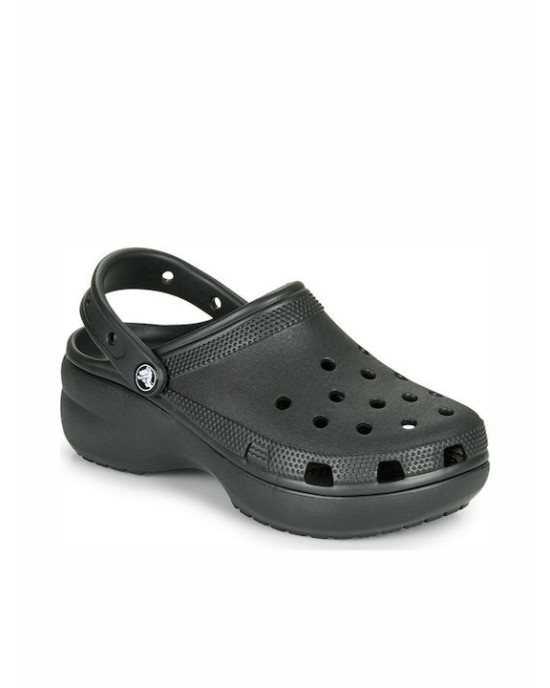 Crocs Classic Platform Clog Ανατομικά Σαμπό Μαύρα