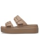Crocs Brooklyn Καλοκαιρινές Γυναικείες Πλατφόρμες Καφέ 