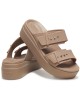 Crocs Brooklyn Καλοκαιρινές Γυναικείες Πλατφόρμες Καφέ 