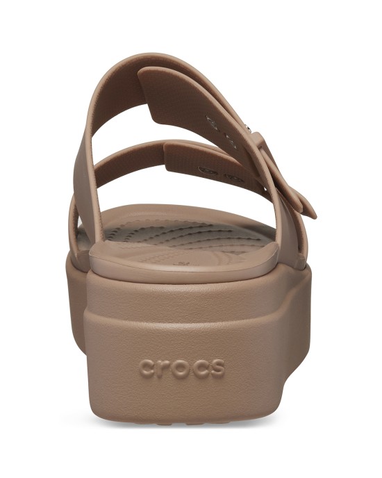 Crocs Brooklyn Καλοκαιρινές Γυναικείες Πλατφόρμες Καφέ 