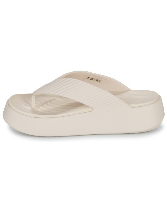Crocs Σαγιονάρες με Πλατφόρμα σε Μπεζ Χρώμα