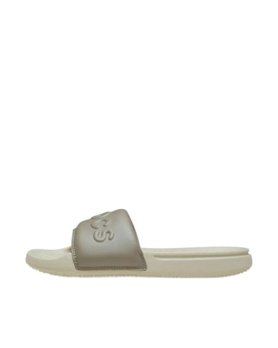 Crocs All Day Slide Μπεζ Γυναικείες Παντόφλες 0Q6