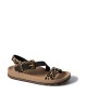 Fantasy Sandals Δερμάτινα Γυναικεία Ανατομικά Σανδάλια Leopardo Velvet