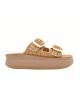 Fantasy Sandals Ζefi Δερμάτινα Γυναικεία Σανδάλια Flatforms Ταμπα S1100