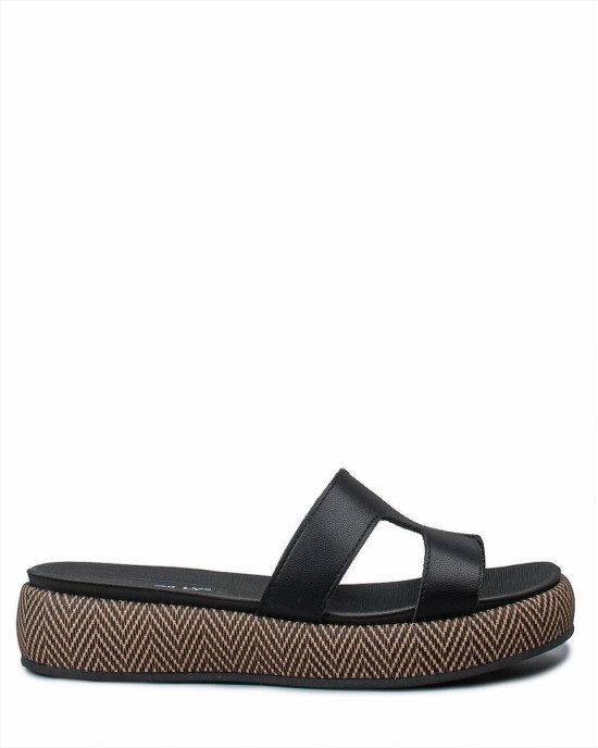 Piccadilly Γυναικεία Σανδάλια Flatforms σε Μαύρο Χρώμα 459009-7