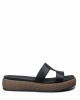 Piccadilly Γυναικεία Σανδάλια Flatforms σε Μαύρο Χρώμα 459009-7