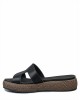 Piccadilly Γυναικεία Σανδάλια Flatforms σε Μαύρο Χρώμα 459009-7