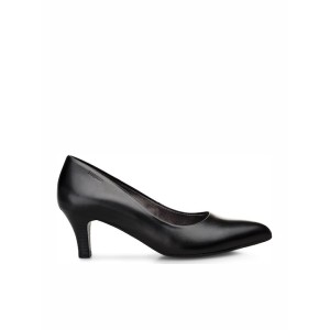 Ragazza Δερμάτινες Γόβες με Μεσαίο Τακούνι Μαύρες