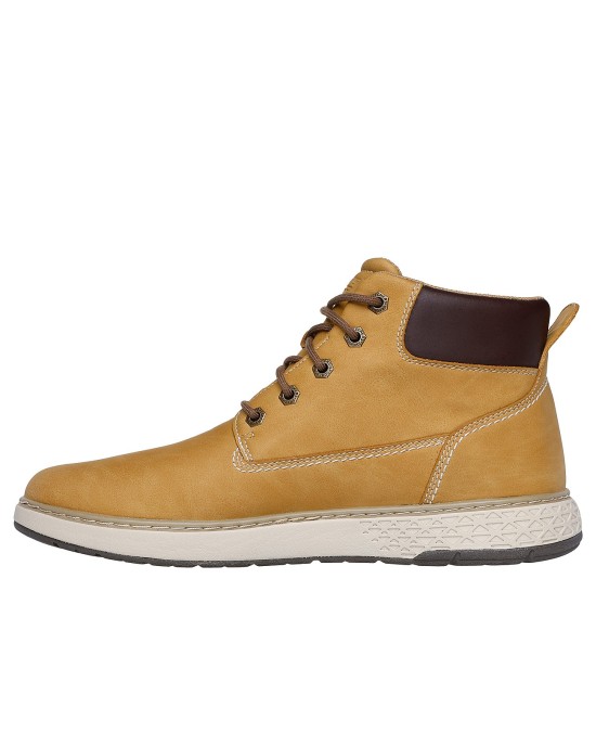 Skechers Δερμάτινα Κίτρινα Ανδρικά Μποτάκια Αδιάβροχα