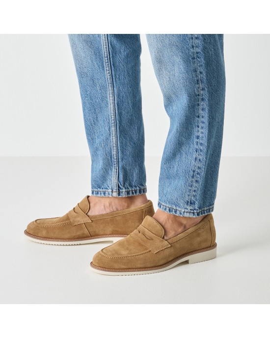 TamarisΔερμάτινα Ανδρικά Loafers σε Ταμπά Χρώμα