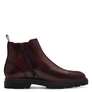 Tamaris Men's Leather Chelsea Ankle Boots Tabac Brown