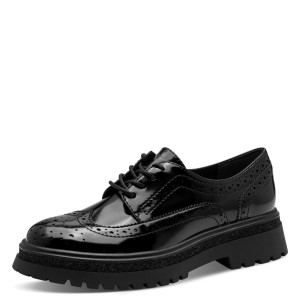 Tamaris Γυναικεία Oxfords σε Μαύρο Χρώμα  Tamaris Γυναικεία Oxfords σε Μαύρο Χρώμα