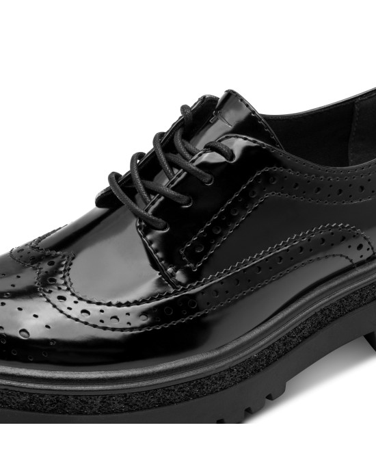 Tamaris Γυναικεία Oxfords σε Μαύρο Χρώμα 