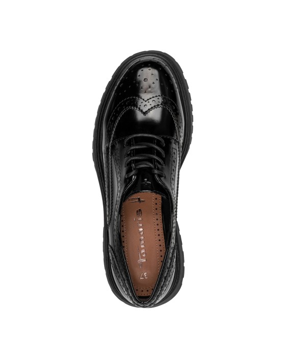 Tamaris Γυναικεία Oxfords σε Μαύρο Χρώμα 