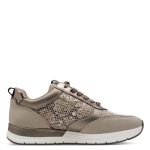 Tamaris Γυναικεία Sneakers Taupe / Snake 1-23732-41-393 Tamaris Γυναικεία Sneakers Taupe / Snake 1-23732-41-393