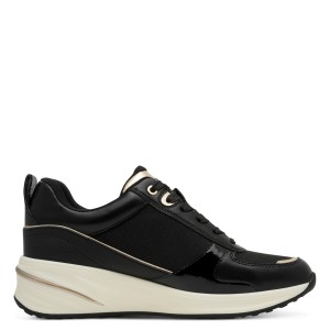 Tamaris Γυναικεία Sneakers Black / Gold 1-23754-45-048 Tamaris Γυναικεία Sneakers Black / Gold 1-23754-45-048