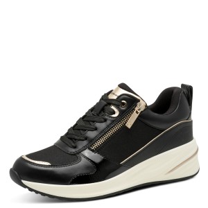 Tamaris Γυναικεία Sneakers Black / Gold 1-23754-45-048 Tamaris Γυναικεία Sneakers Black / Gold 1-23754-45-048