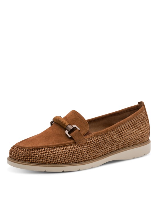 Tamaris Δερμάτινα Γυναικεία Loafers σε Ταμπά Χρώμα
