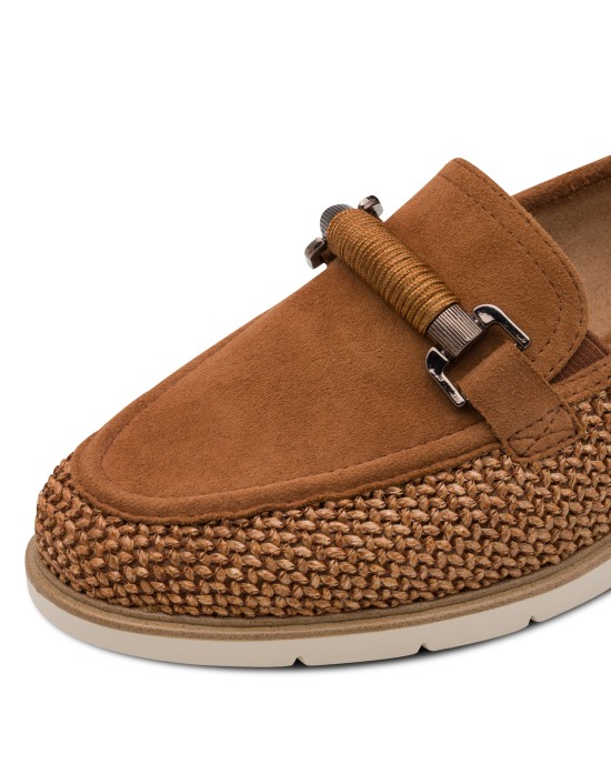 Tamaris Δερμάτινα Γυναικεία Loafers σε Ταμπά Χρώμα