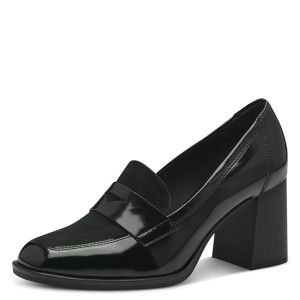 Tamaris Suede Γόβες με Μεσαίο Τακούνι Μαύρες Tamaris Suede Γόβες με Μεσαίο Τακούνι Μαύρες