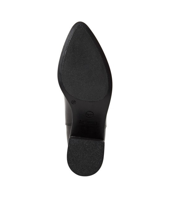 Tamaris 1-25301-45-003 Δερμάτινα Γυναικεία Μποτάκια σε Μαύρο χρώμα