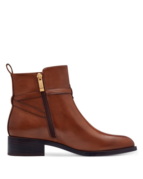 Tamaris Δερμάτινα Γυναικεία Μποτάκια Ταμπά