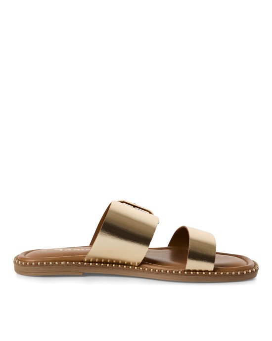 Tamaris Δερμάτινο Flat 1-27128-44 933 Light Gold (Χρυσό)