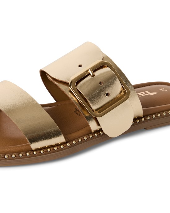 Tamaris Δερμάτινο Flat 1-27128-44 933 Light Gold (Χρυσό)