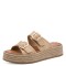  Tamaris Leather Women's Sandals Beige
