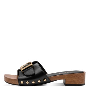 Tamaris Leather Women's Sandals Black