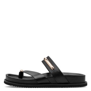 Tamaris Δερμάτινα Γυναικεία Σανδάλια Flatforms 