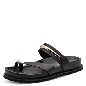 Tamaris Δερμάτινα Γυναικεία Σανδάλια Flatforms 