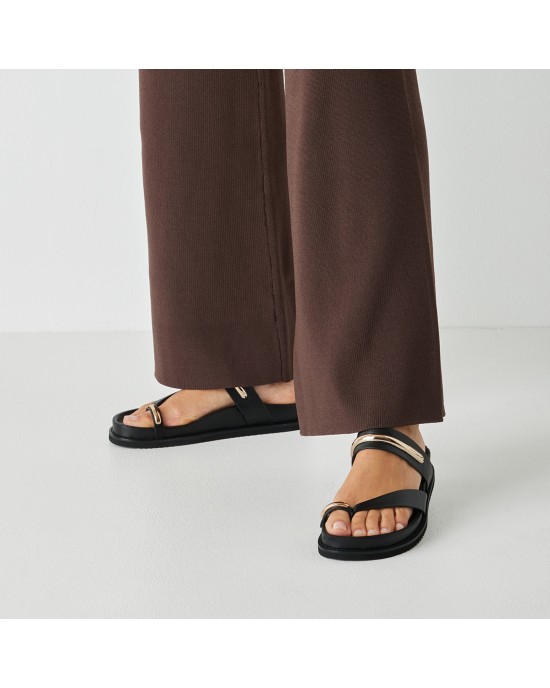 Tamaris Δερμάτινα Γυναικεία Σανδάλια Flatforms 