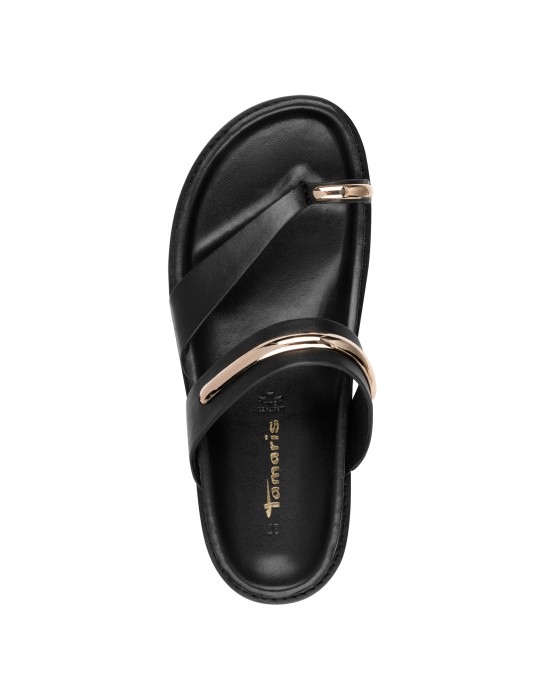 Tamaris Δερμάτινα Γυναικεία Σανδάλια Flatforms 