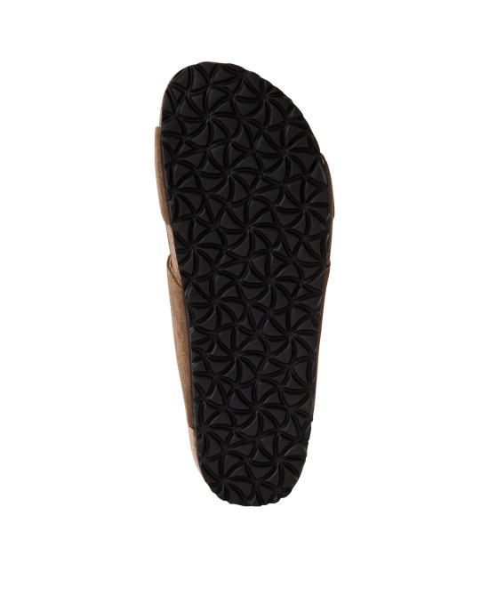 Tamaris Δερμάτινα Γυναικεία Σανδάλια Flatforms Καφέ
