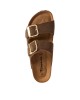 Tamaris Δερμάτινα Γυναικεία Σανδάλια Flatforms Καφέ