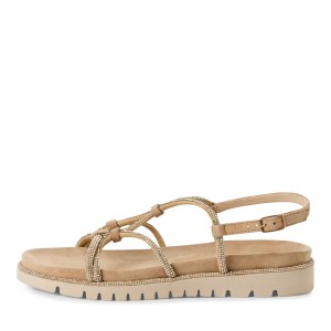  Tamaris Leather Women's Sandals Beige